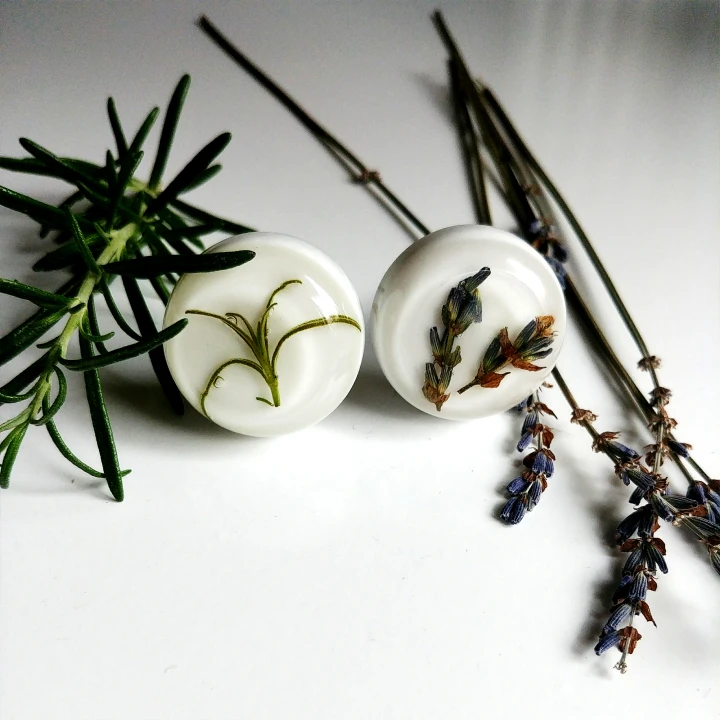 32mm galki z ziolami do kuchni botaniczne herbarium 2